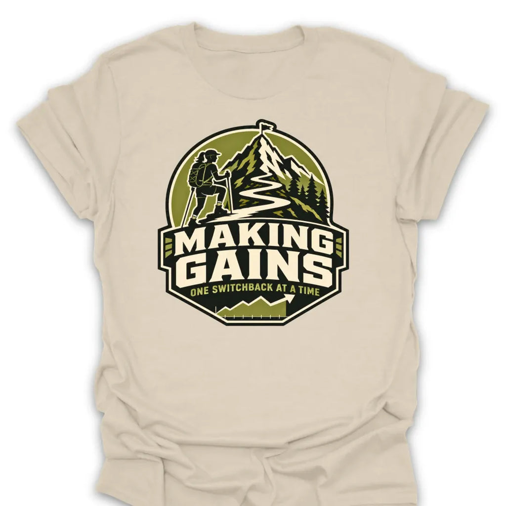 T-Shirt Natural / S Switchback Gains T-Shirt
