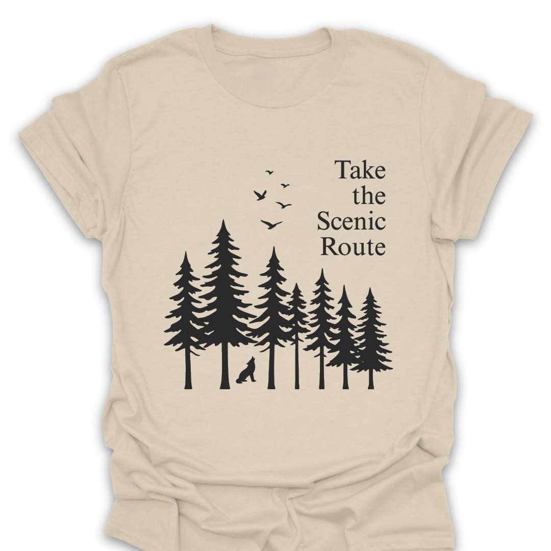 T-Shirt Natural / S Take the Scenic Route T-Shirt