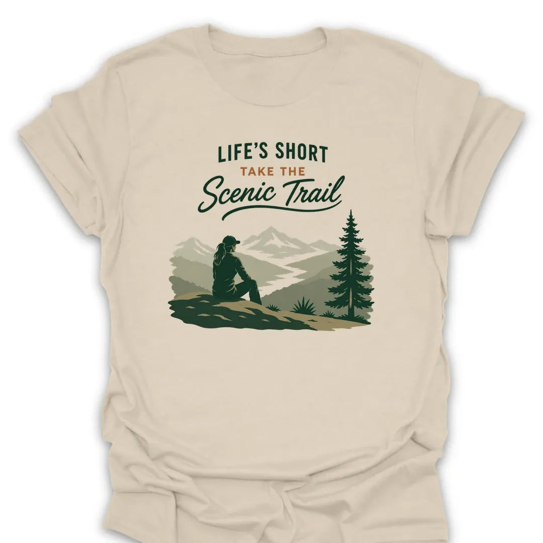 T-Shirt Natural / S Take the Scenic Trail T-Shirt
