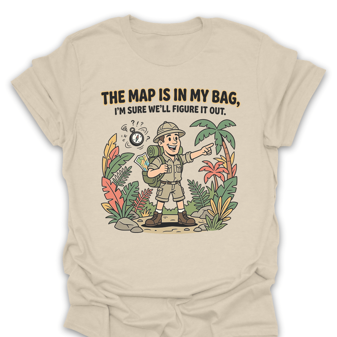 T-Shirt Natural / S The Map Is In My Bag T-Shirt