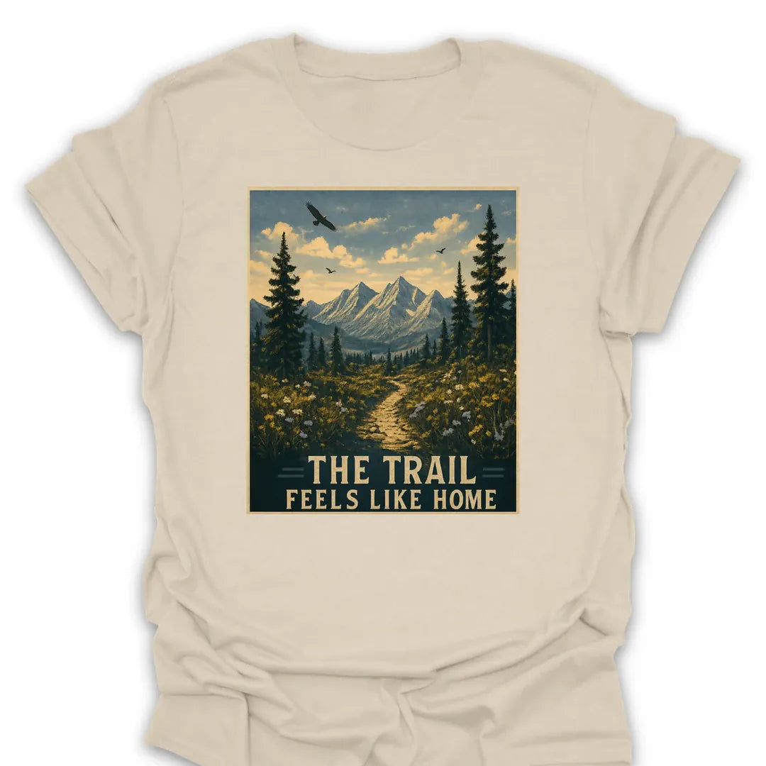 T-Shirt Natural / S The Trail Feels Like Home T-Shirt