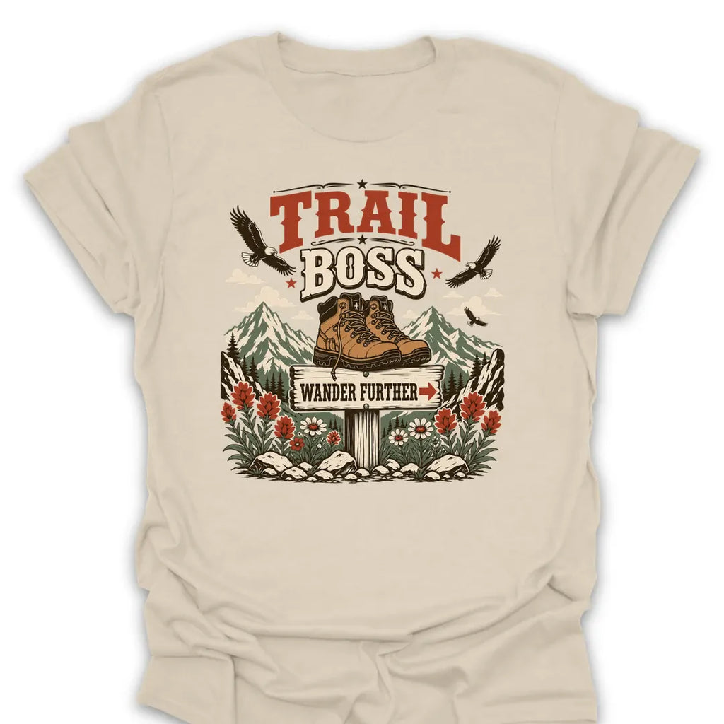 T-Shirt Natural / S Trail Boss Wander Further T-Shirt