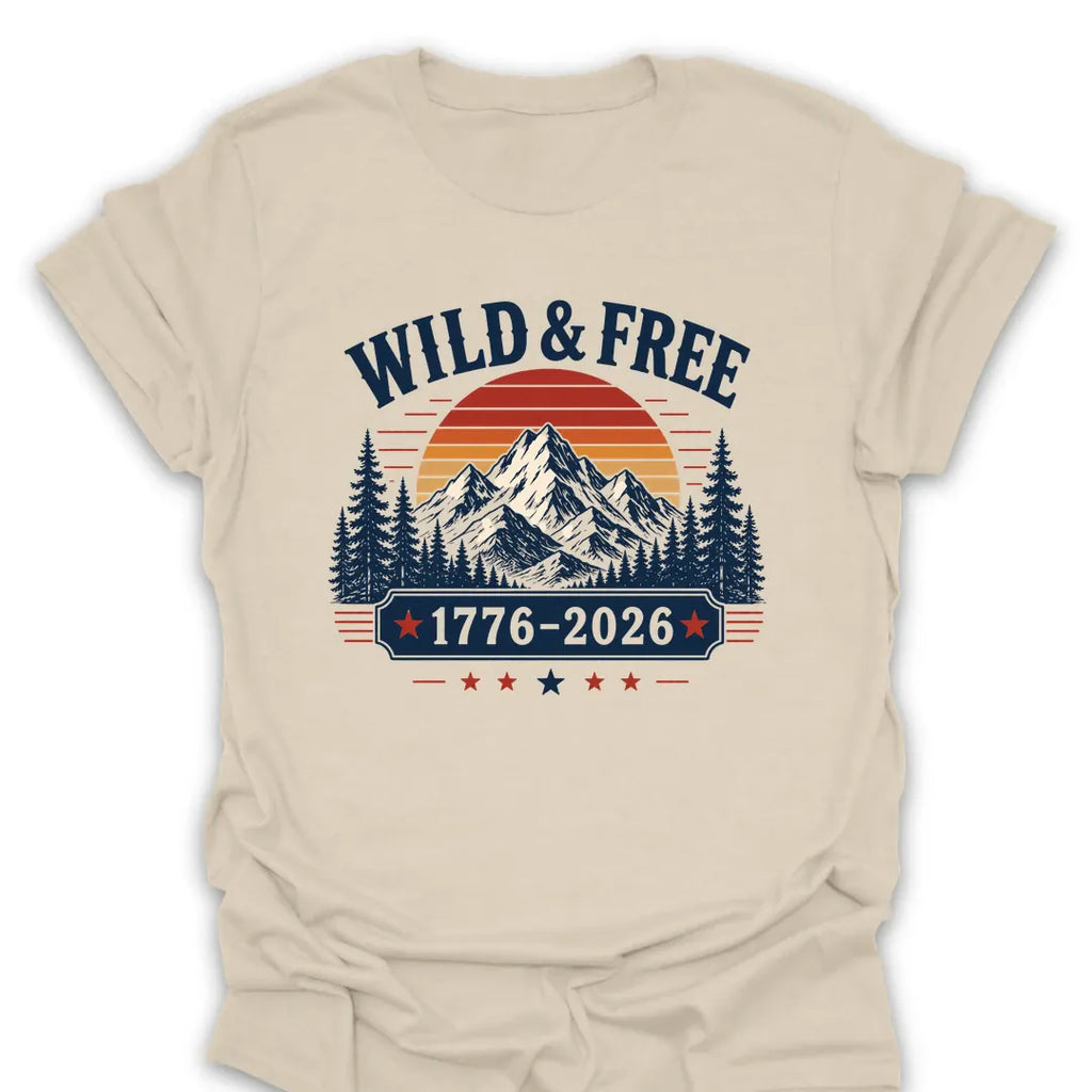 T-Shirt Natural / S Wild & Free 1776-2026 T-Shirt