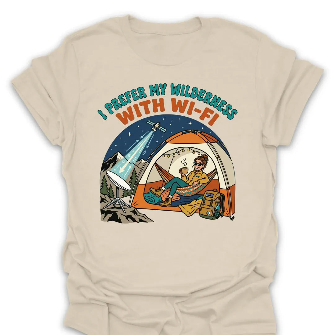 T-Shirt Natural / S Wilderness With Wi-Fi T-Shirt