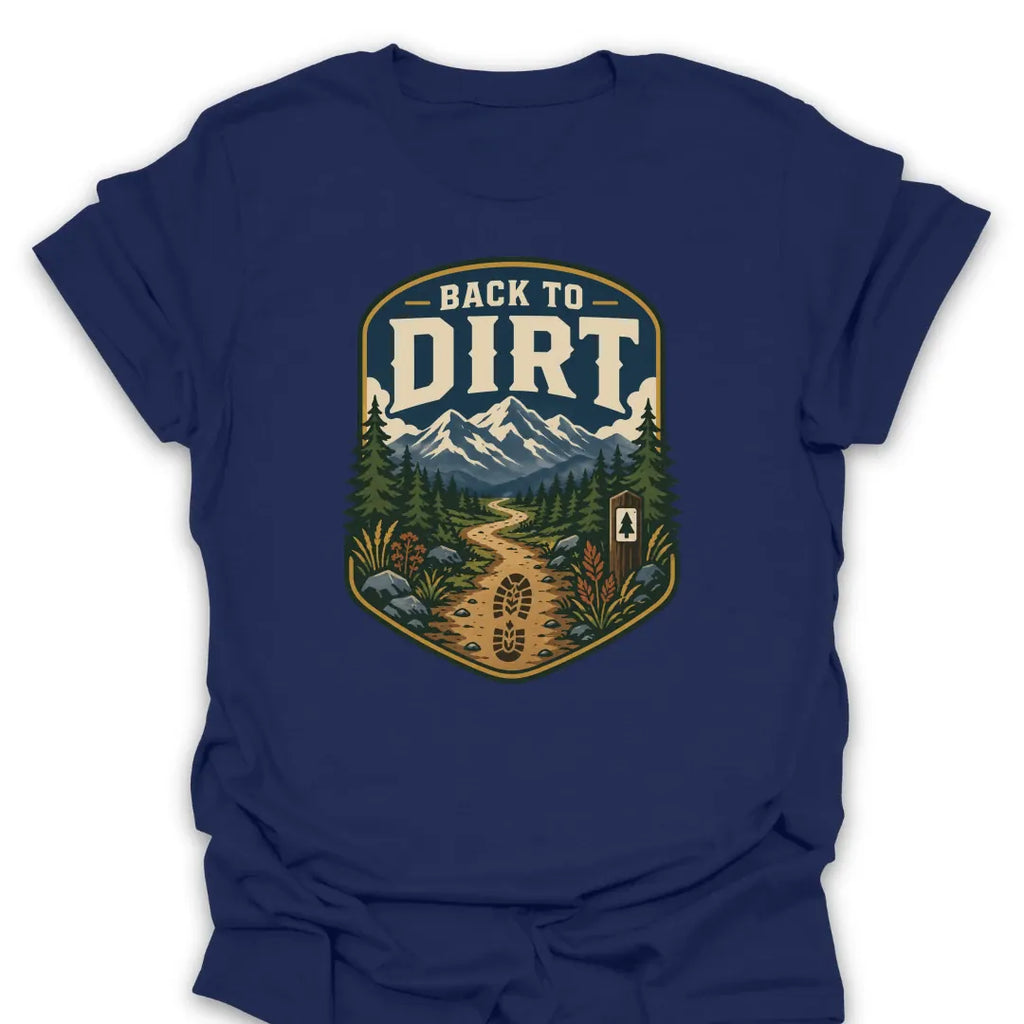 T-Shirt Navy / S Back To Dirt Trail