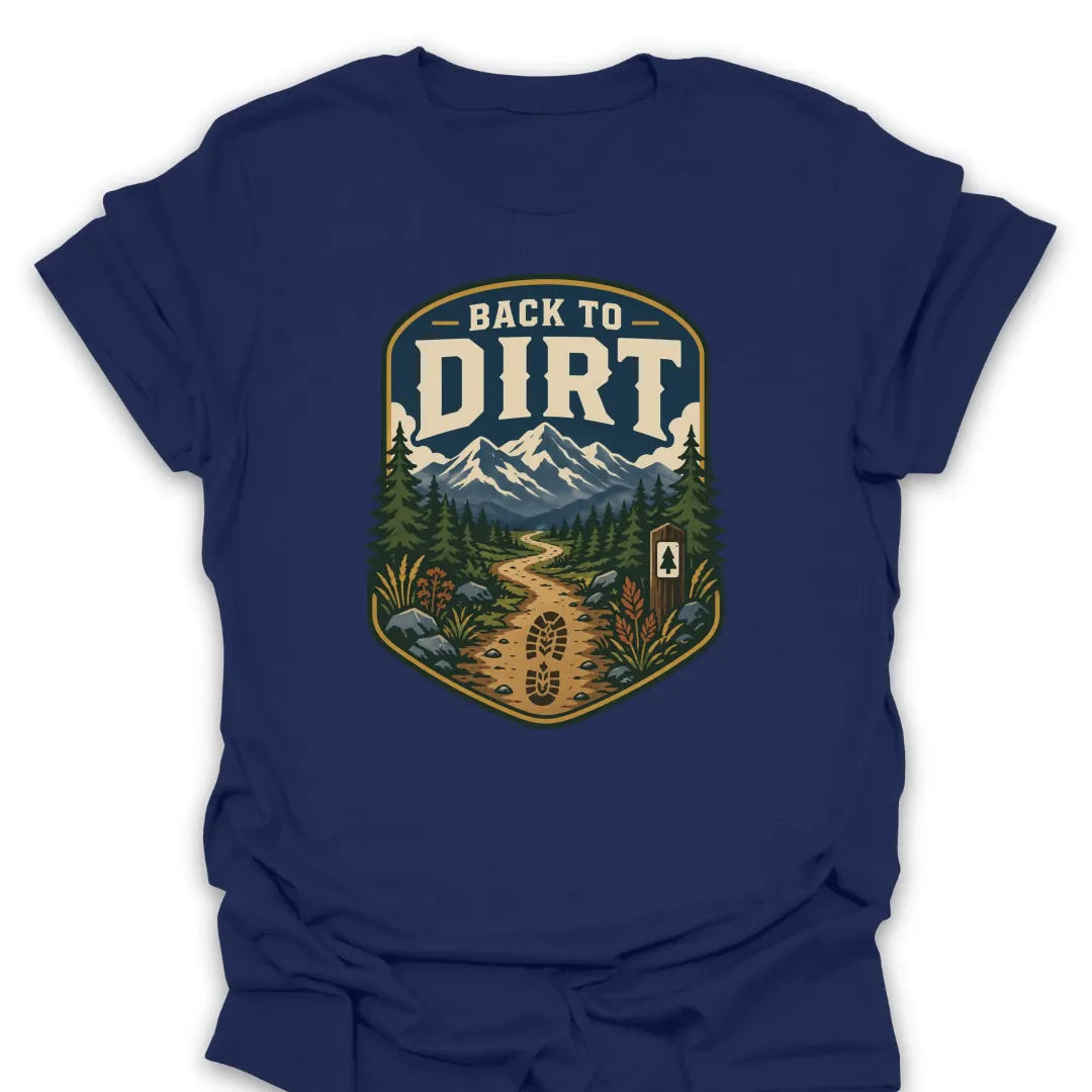 T-Shirt Navy / S Back To Dirt Trail
