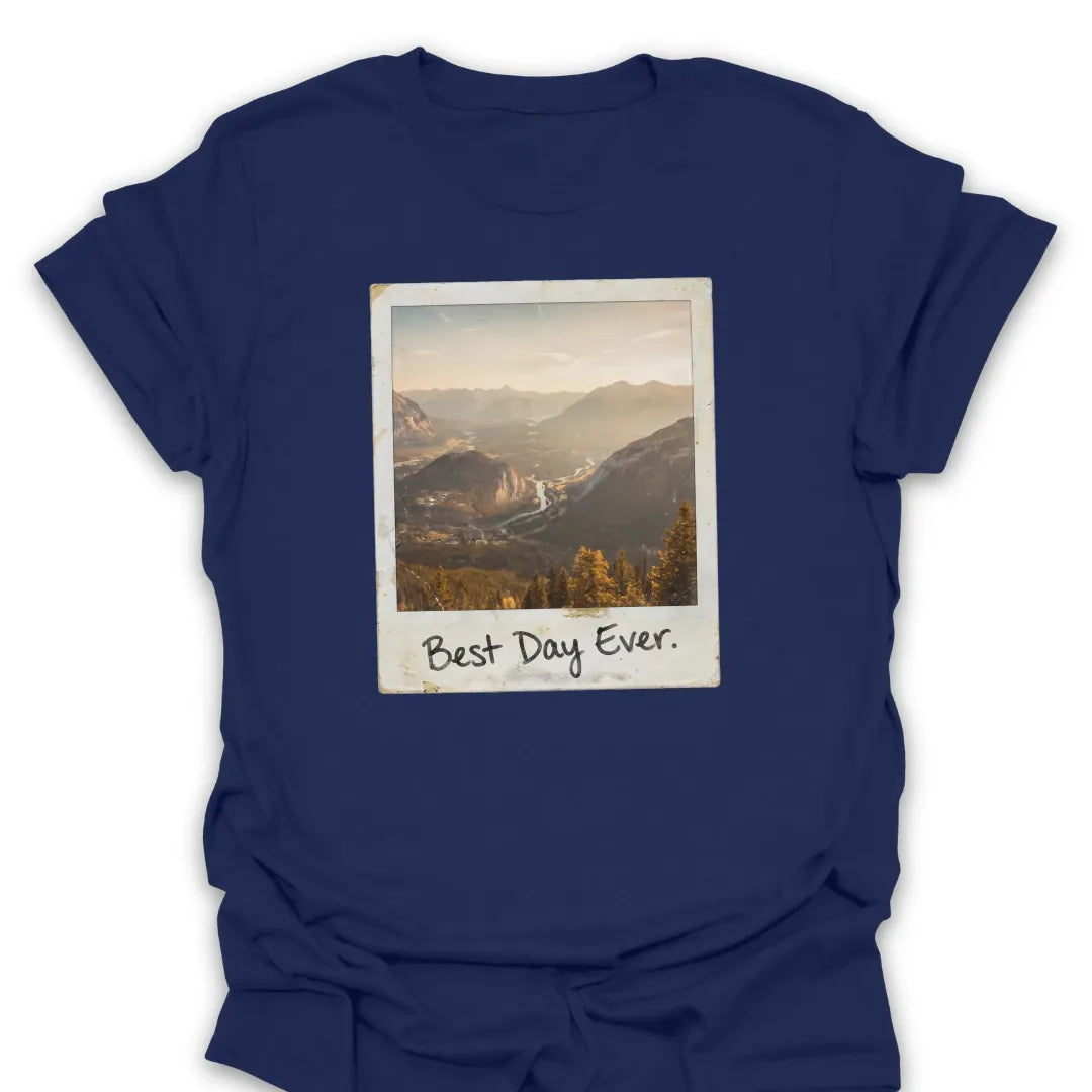 T-Shirt Navy / S Best Day Faded Polaroid T-Shirt
