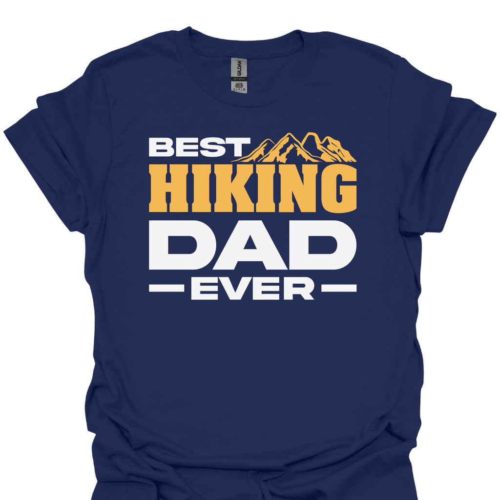 T-Shirt Navy / S Best Hiking Dad Ever – Outdoors T-Shirt 🥾