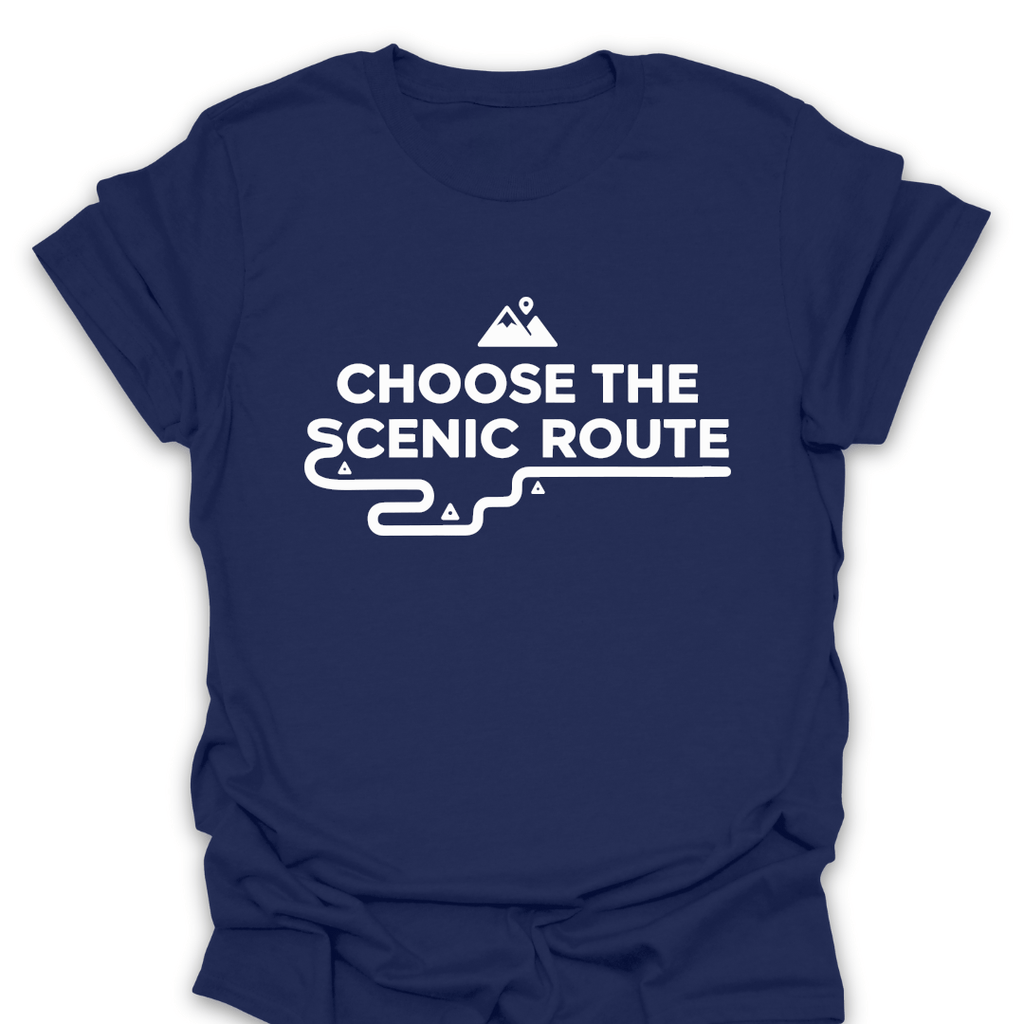 T-Shirt Navy / S Choose the Scenic Route T-Shirt