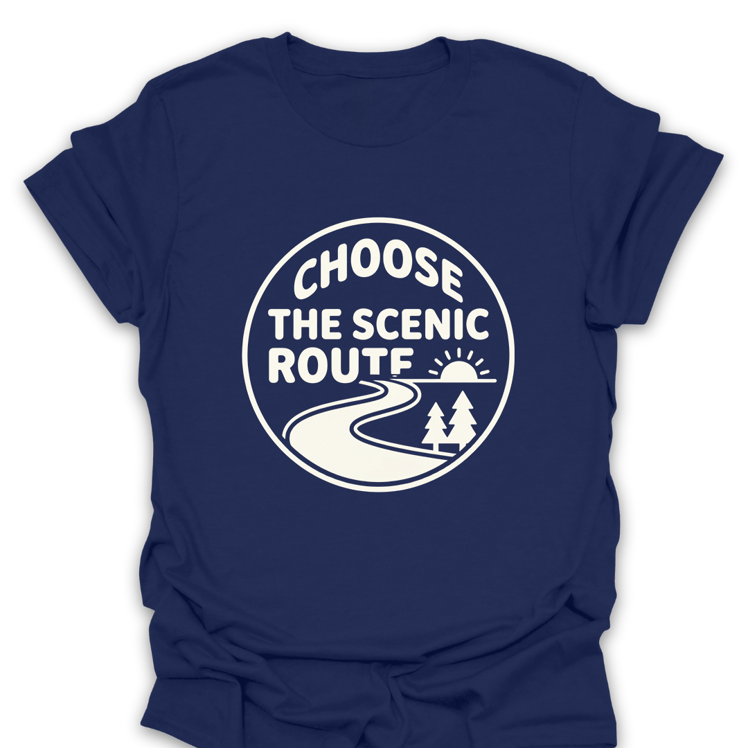 T-Shirt Navy / S Choose the Scenic Route T-Shirt