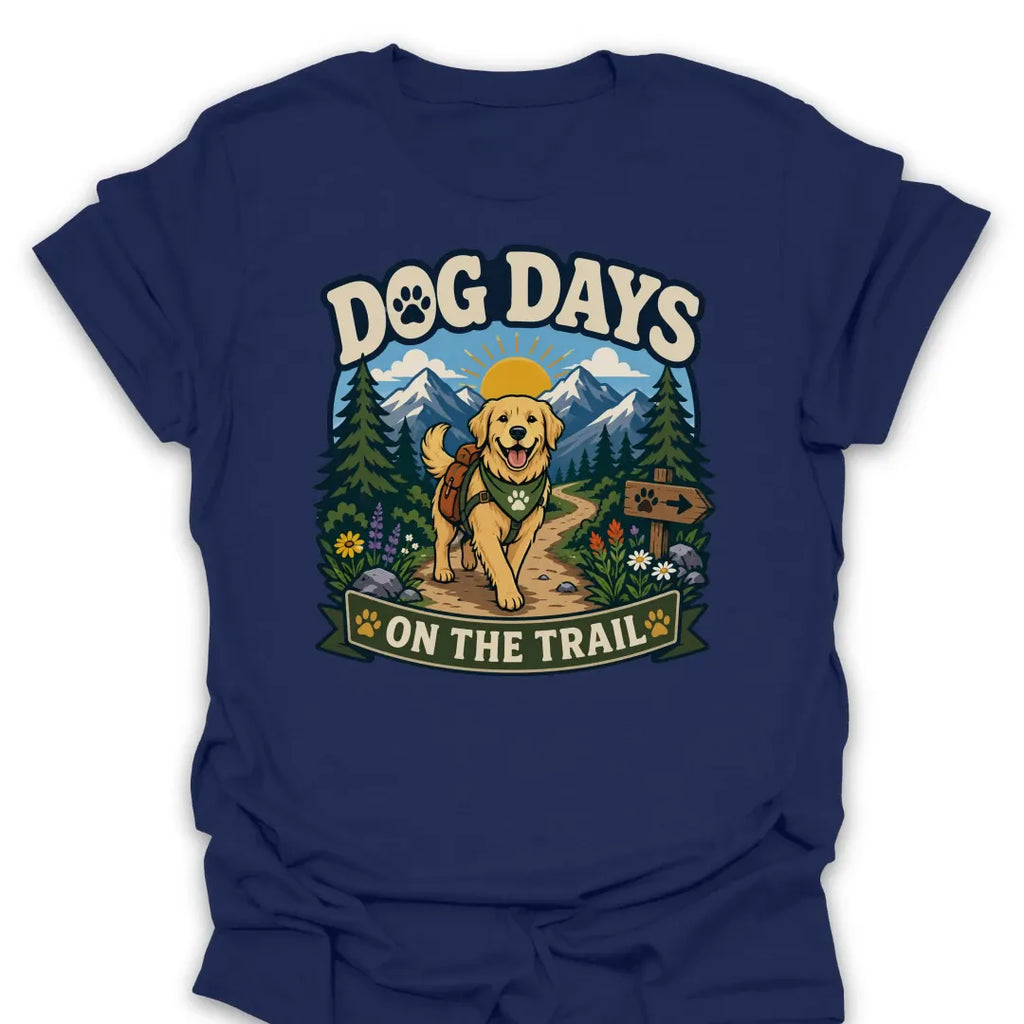 T-Shirt Navy / S Dog Days On The Trail Mountain