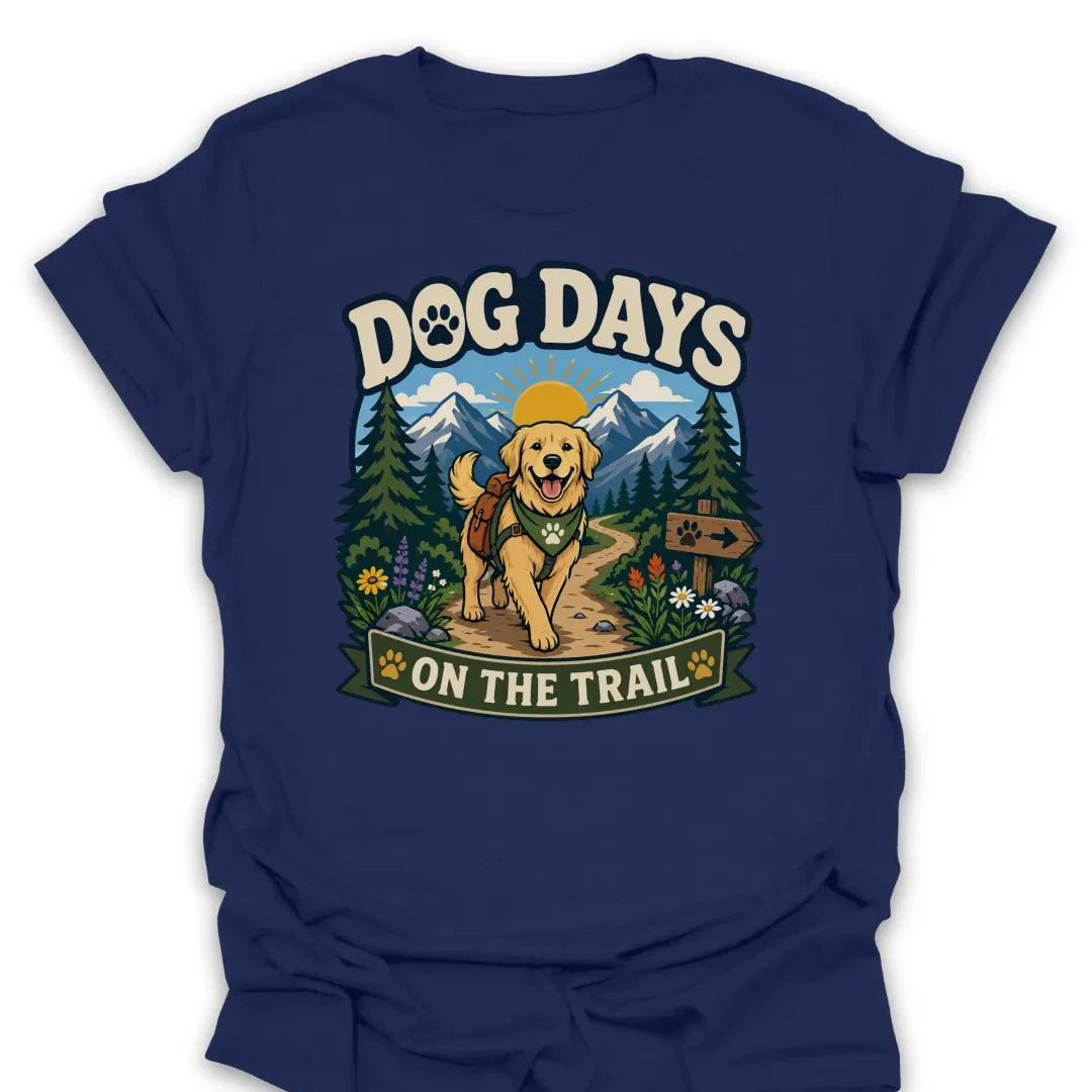 T-Shirt Navy / S Dog Days On The Trail Mountain