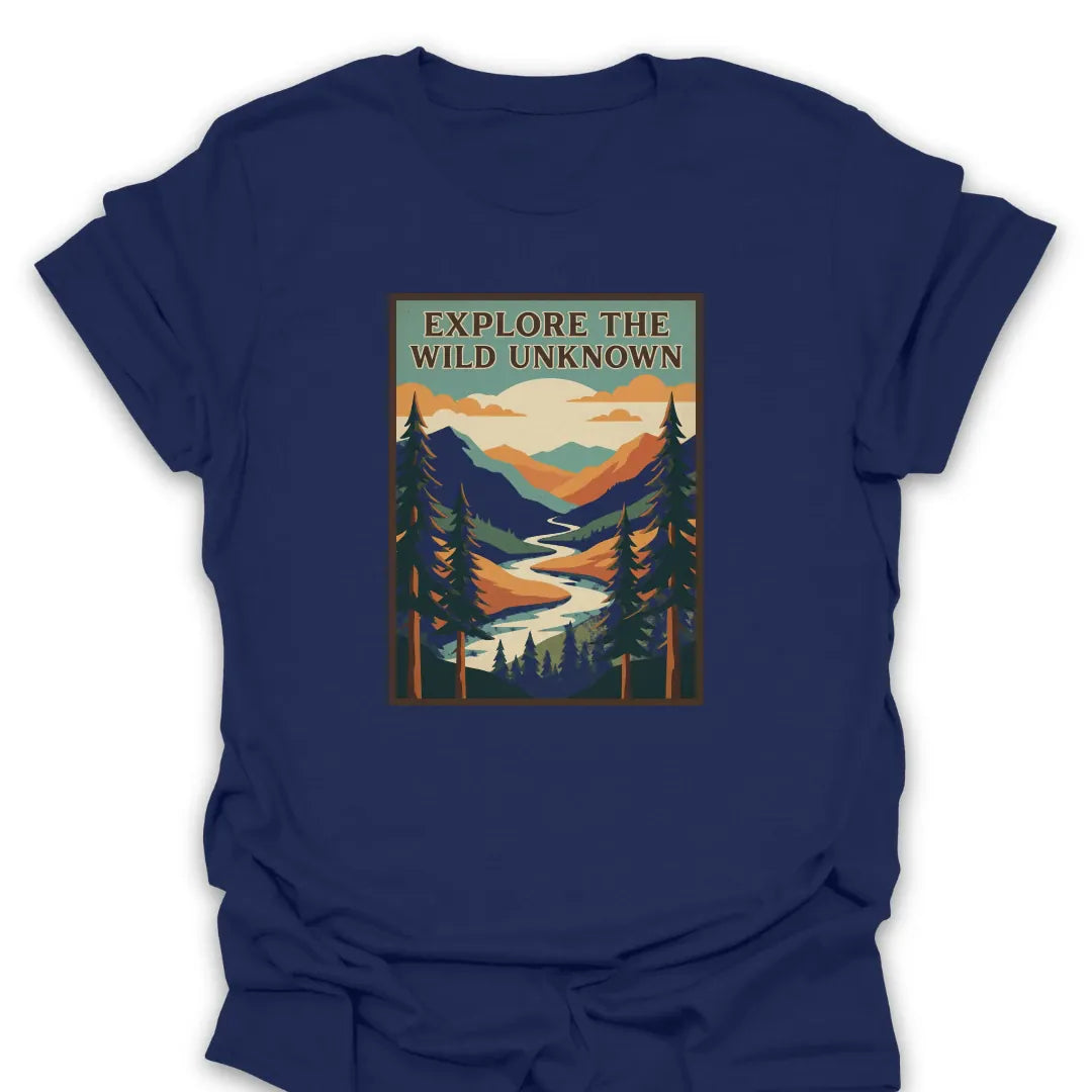 T-Shirt Navy / S Explore The Wild Unkown T-Shirt