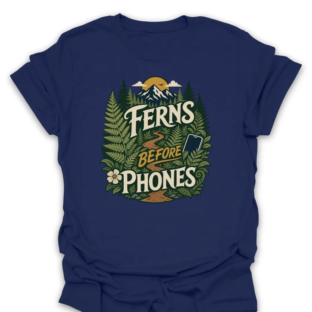 T-Shirt Navy / S Ferns Before Phones Trail