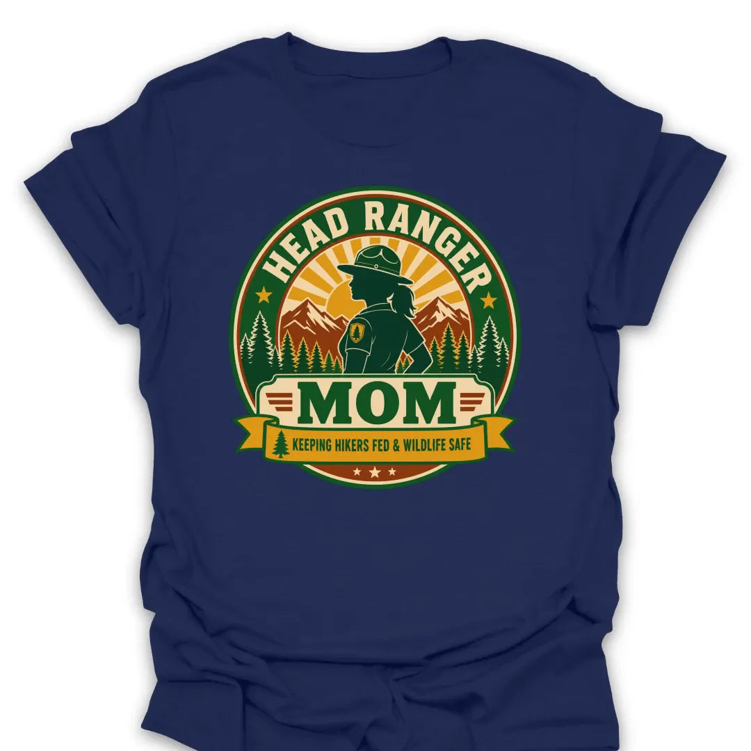 T-Shirt Navy / S Head Ranger Mom T-Shirt