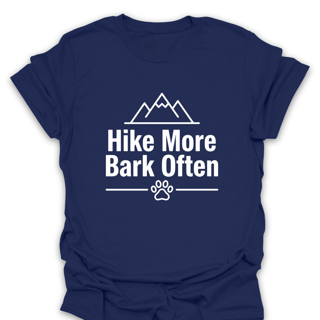 T-Shirt Navy / S Hike More Bark Often T-Shirt