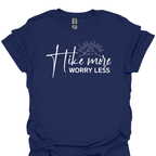 T-Shirt Navy / S Hike More, Worry Less – Mountain Adventure T-Shirt