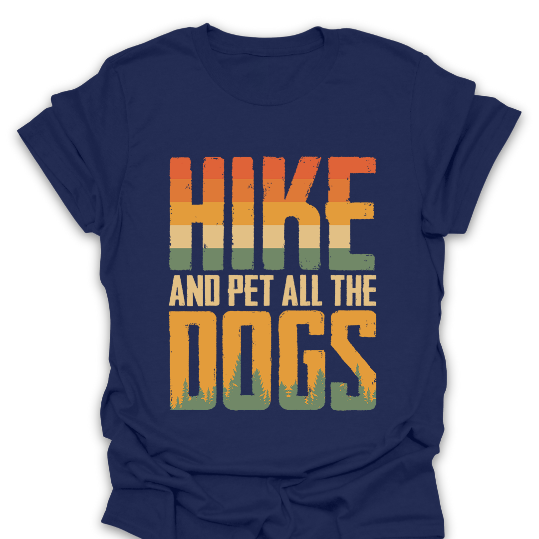 T-Shirt Navy / S Hike Pet All The Dogs T-Shirt