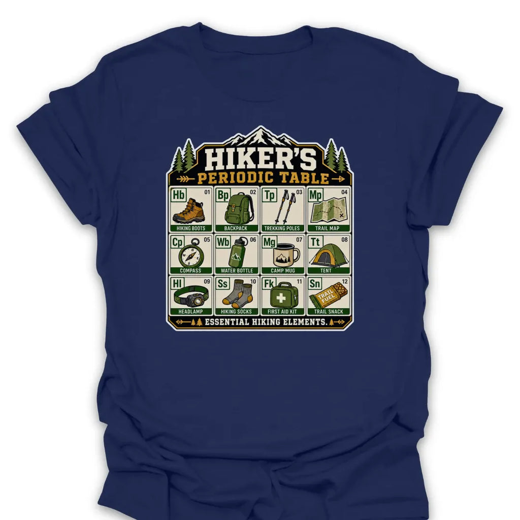 T-Shirt Navy / S Hikers Periodic Table T-Shirt