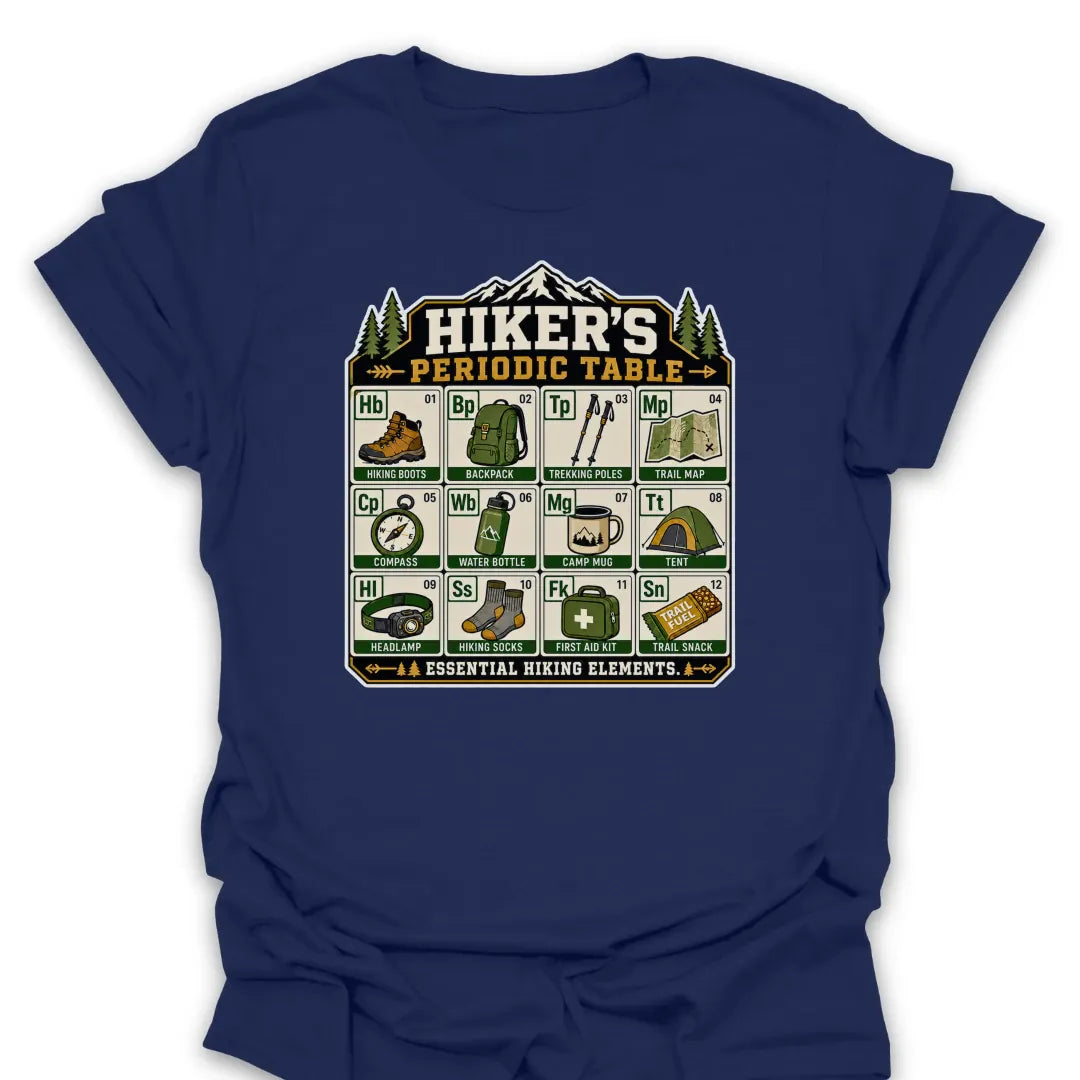 T-Shirt Navy / S Hikers Periodic Table T-Shirt