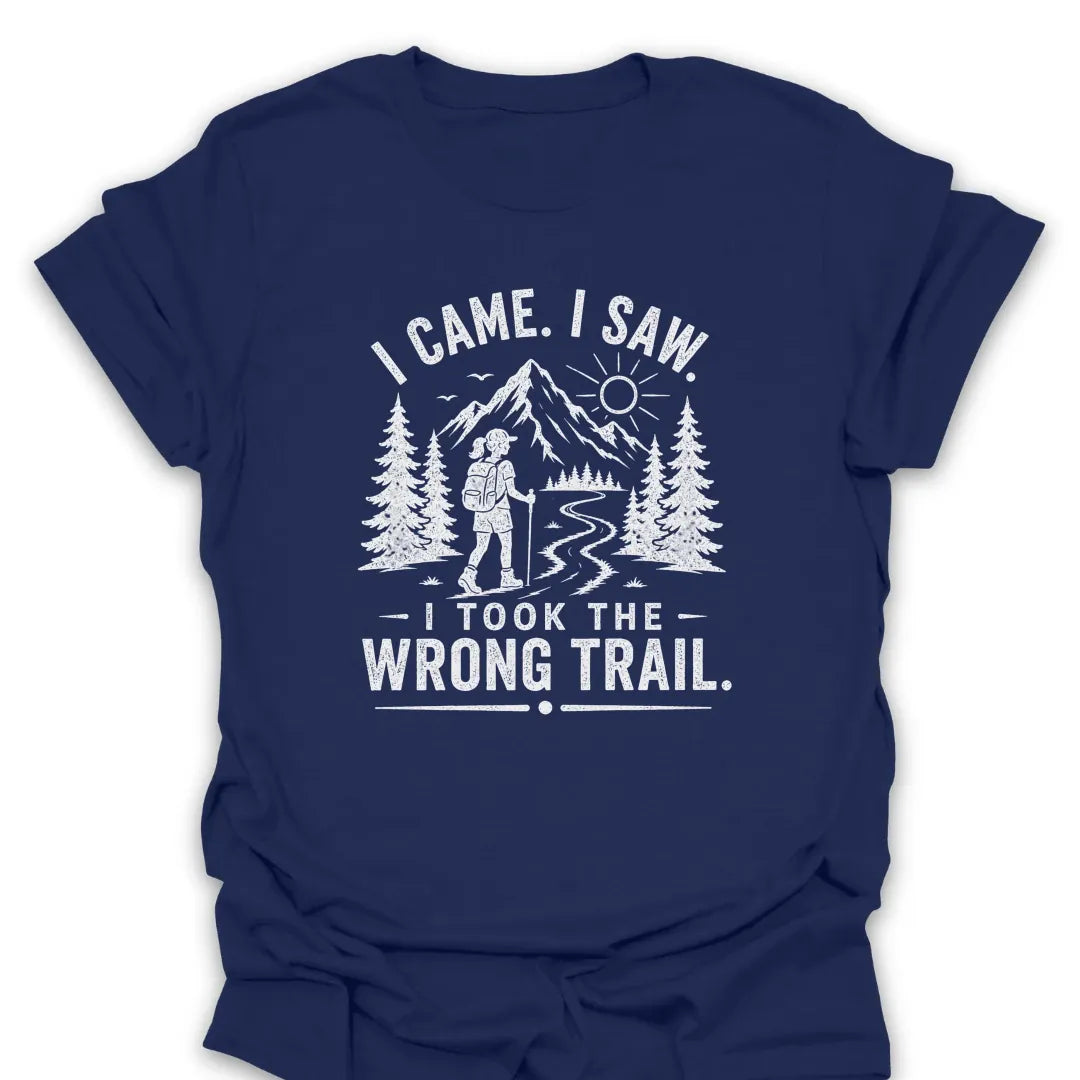 T-Shirt Navy / S I Took the Wrong Trail