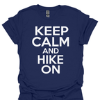 T-Shirt Navy / S Keep Calm and Hike On – Minimalist Hiking T-Shirt