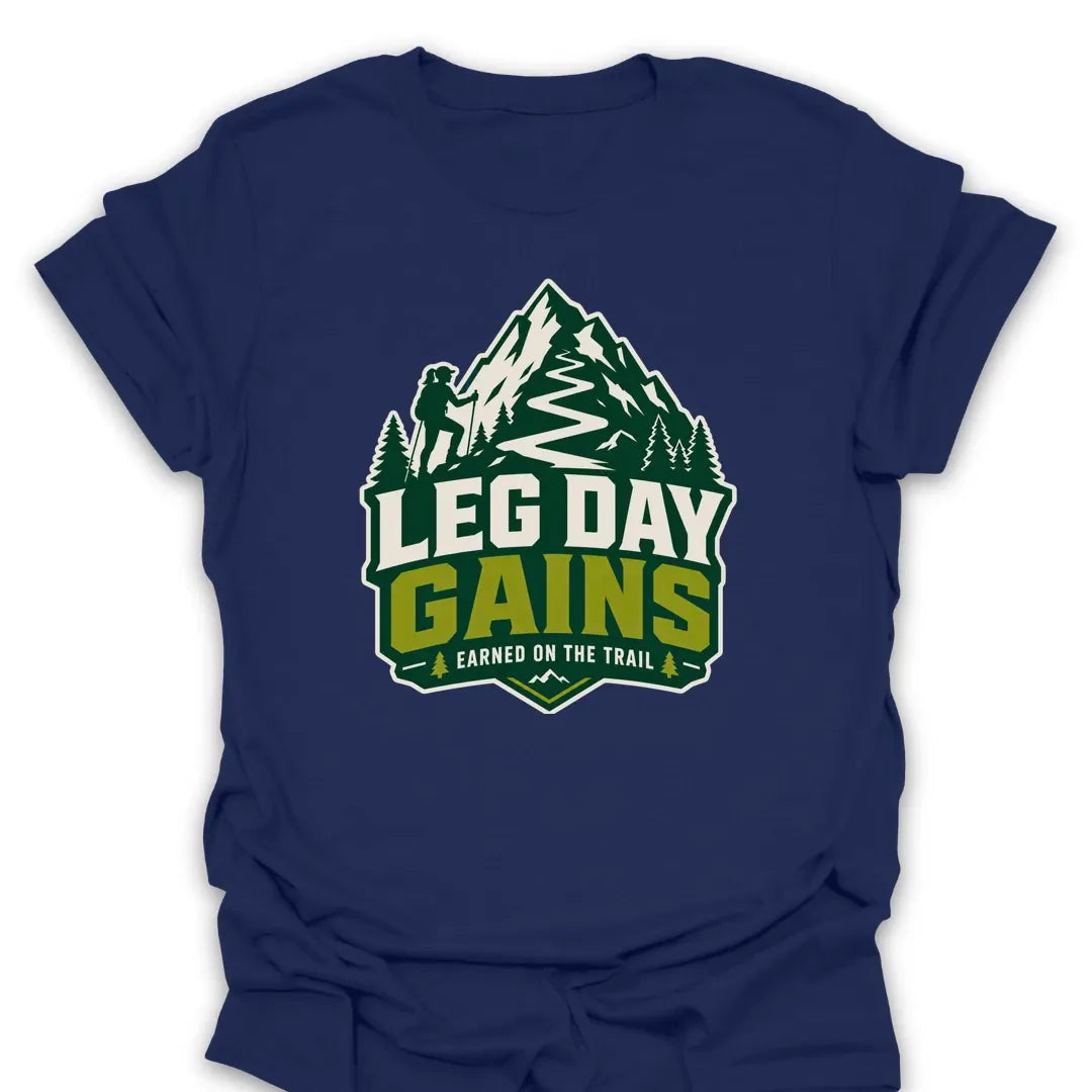 T-Shirt Navy / S Leg Day Gains T-Shirt