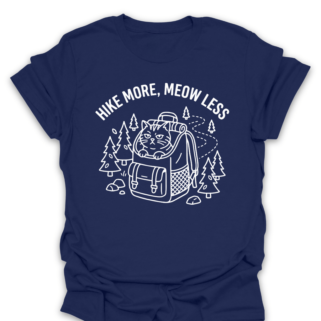T-Shirt Navy / S Meow Less T-Shirt