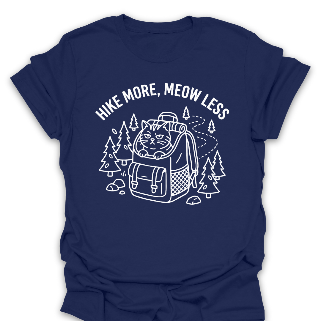 T-Shirt Navy / S Meow Less T-Shirt
