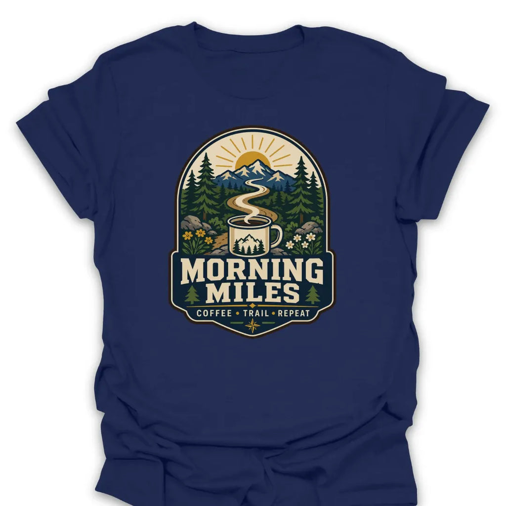 T-Shirt Navy / S Morning Miles Trail