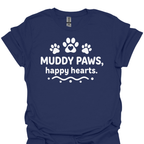 T-Shirt Navy / S Muddy Paws Happy Hearts T-Shirt