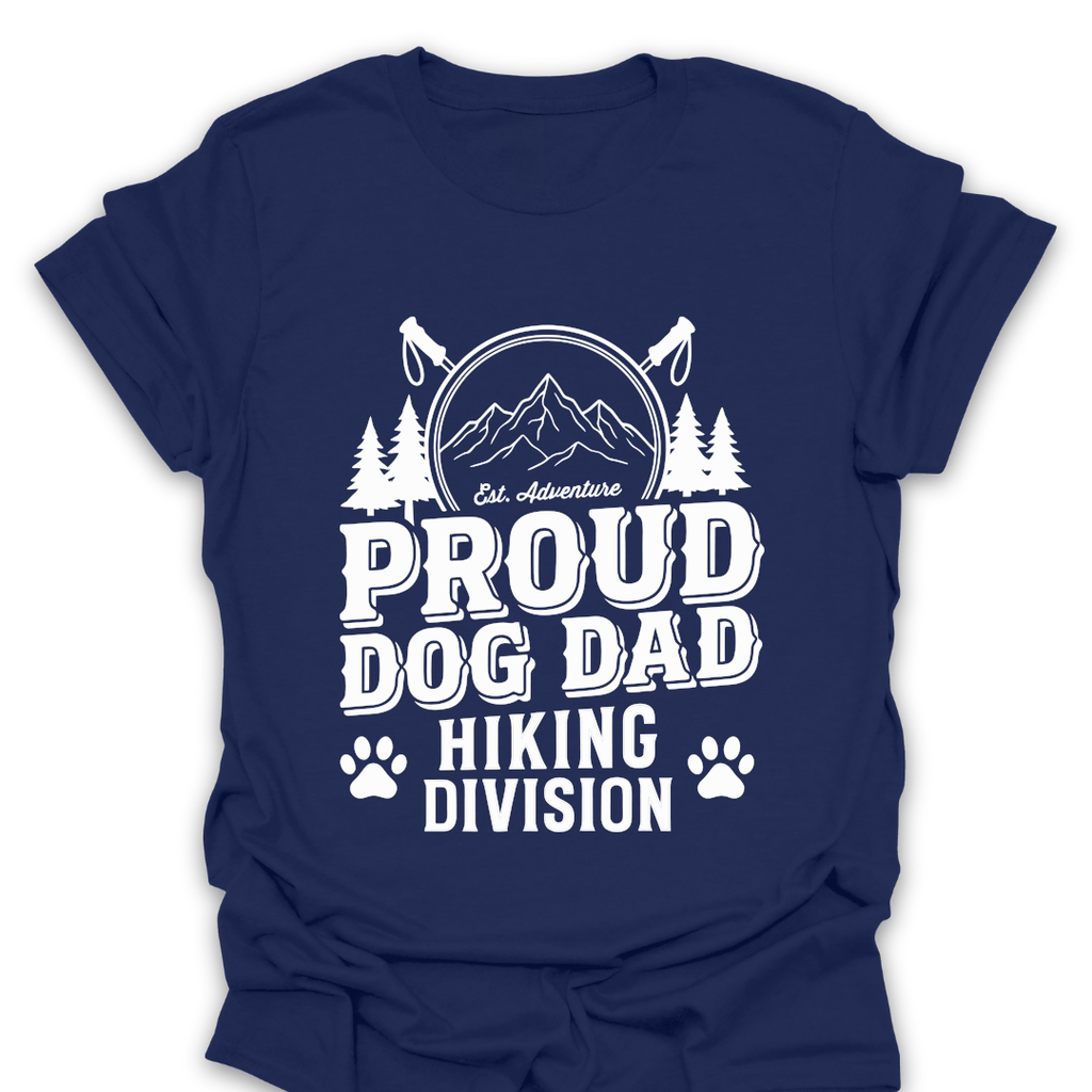 T-Shirt Navy / S Proud Dog Dad Hiking Division T-Shirt