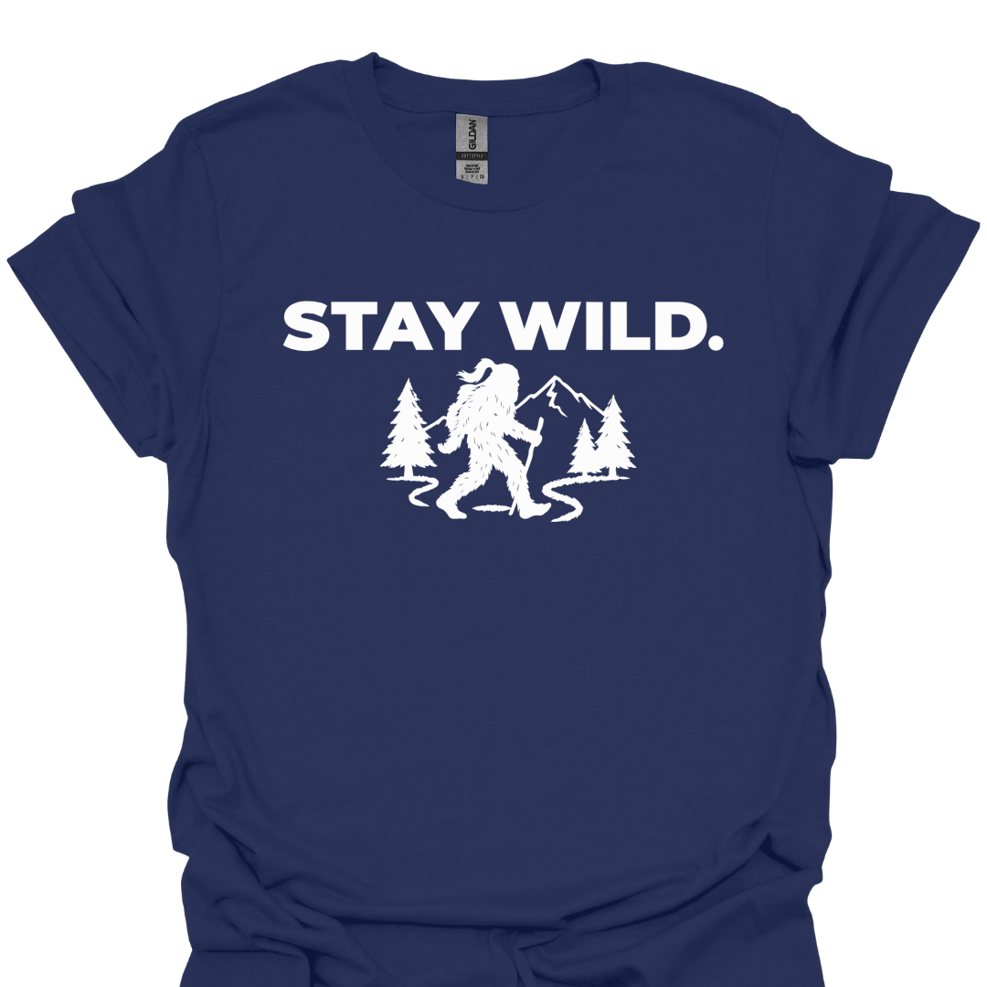 T-Shirt Navy / S Stay Wild Bigfoot T-Shirt