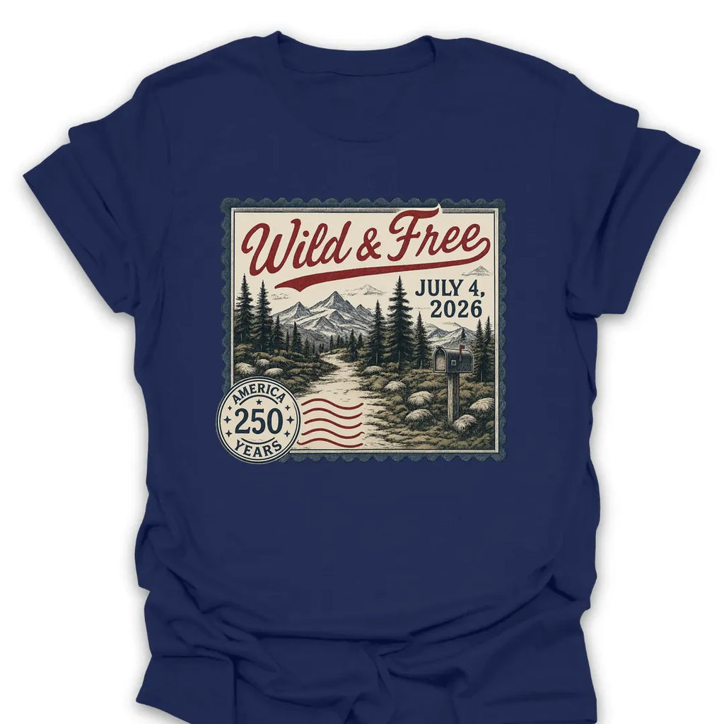 T-Shirt Navy / S Wild & Free America 250 Years T-Shirt