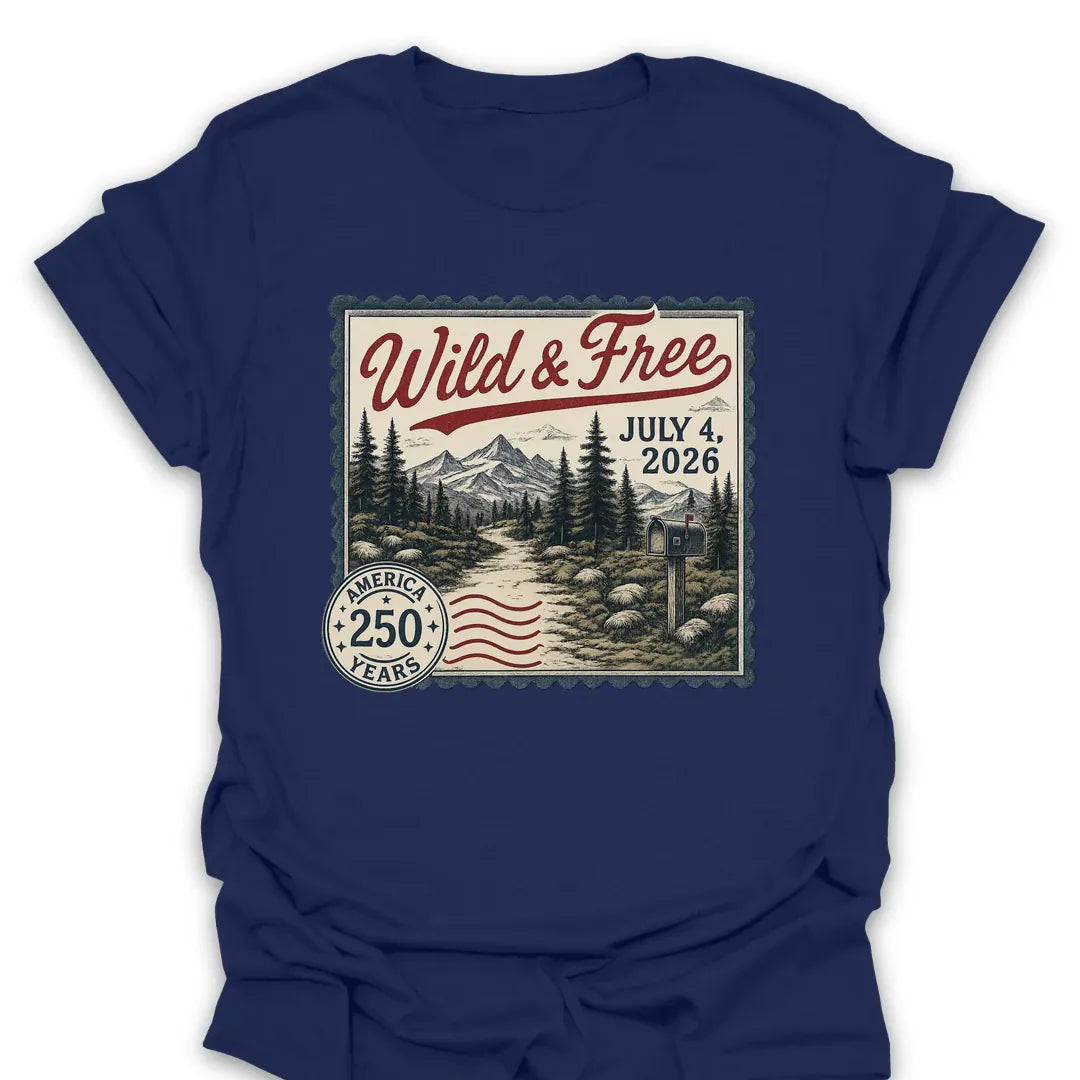 T-Shirt Navy / S Wild & Free America 250 Years T-Shirt