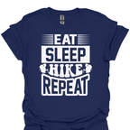 T-Shirt Navy / XS Eat. Sleep. Hike. Repeat. - T-Shirt