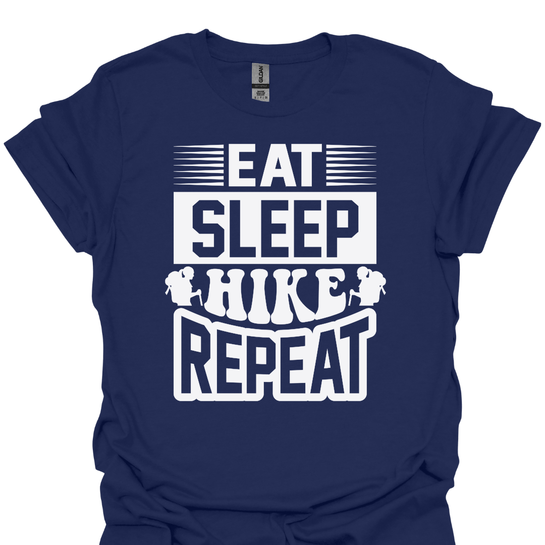 T-Shirt Navy / XS Eat. Sleep. Hike. Repeat. - T-Shirt
