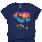 T-Shirt Navy / XS Follow the Trail to Sunset - Hiking T-Shirt 🌄🥾