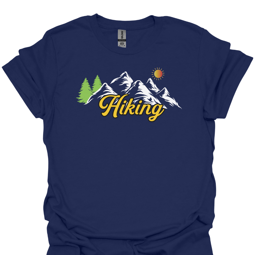 T-Shirt Navy / XS Hiking – Scenic Mountain & Pines Adventure T-Shirt 🌄