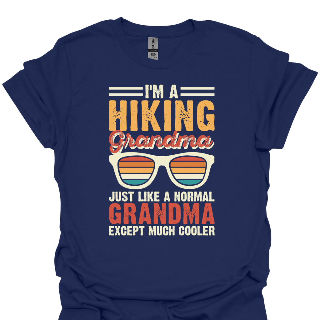 T-Shirt Navy / XS I’m a Hiking Grandma – Cooler Than a Normal Grandma T-Shirt