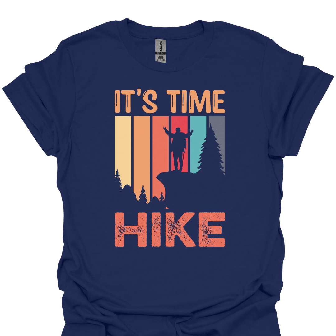 T-Shirt Navy / XS It's Time: HIKE - Retro T-Shirt