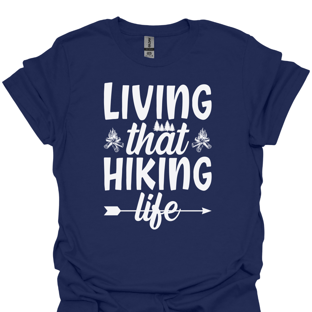 T-Shirt Navy / XS Living That Hiking Life - T-Shirt 🌲🥾