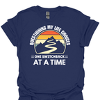 T-Shirt Navy / XS Questioning My Life Choices – One Switchback at a Time Hiking T-Shirt