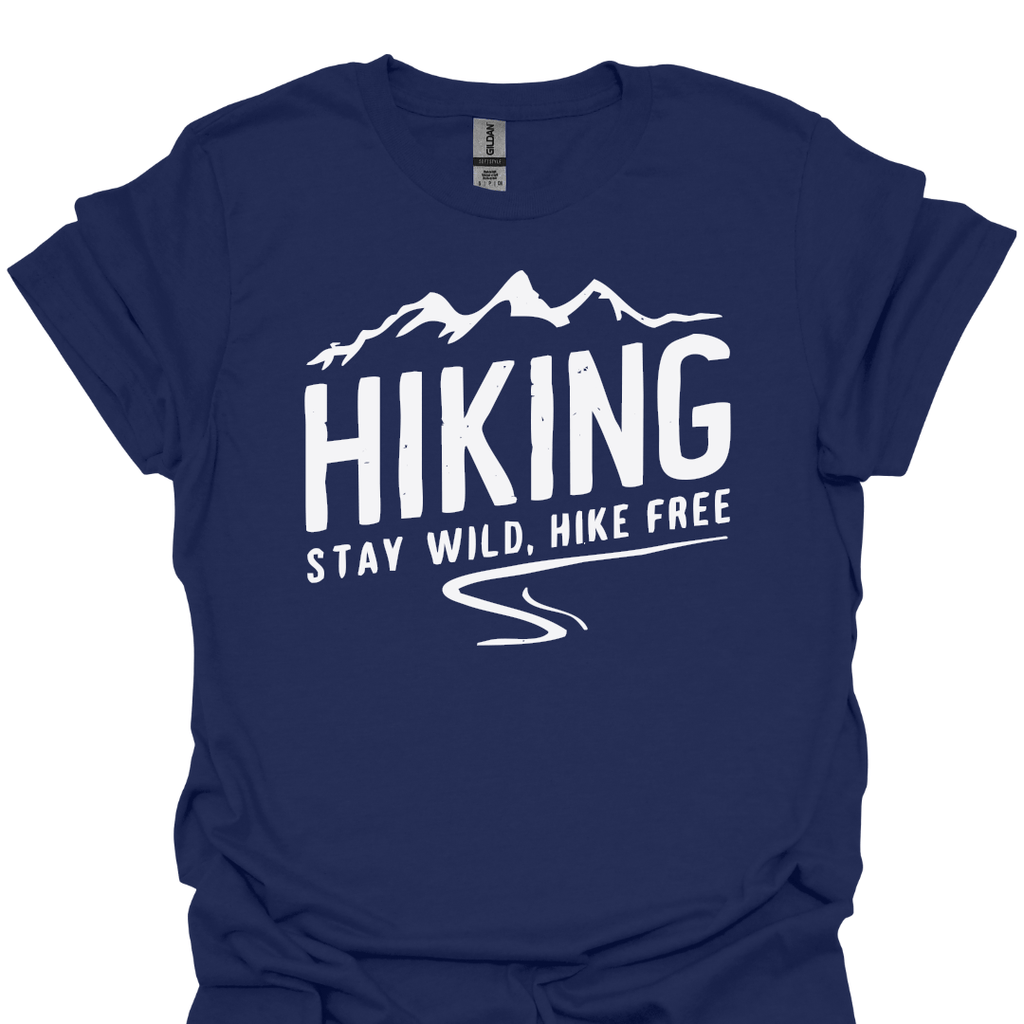 T-Shirt Navy / XS Stay Wild. Hike Free. 🏔️🌲