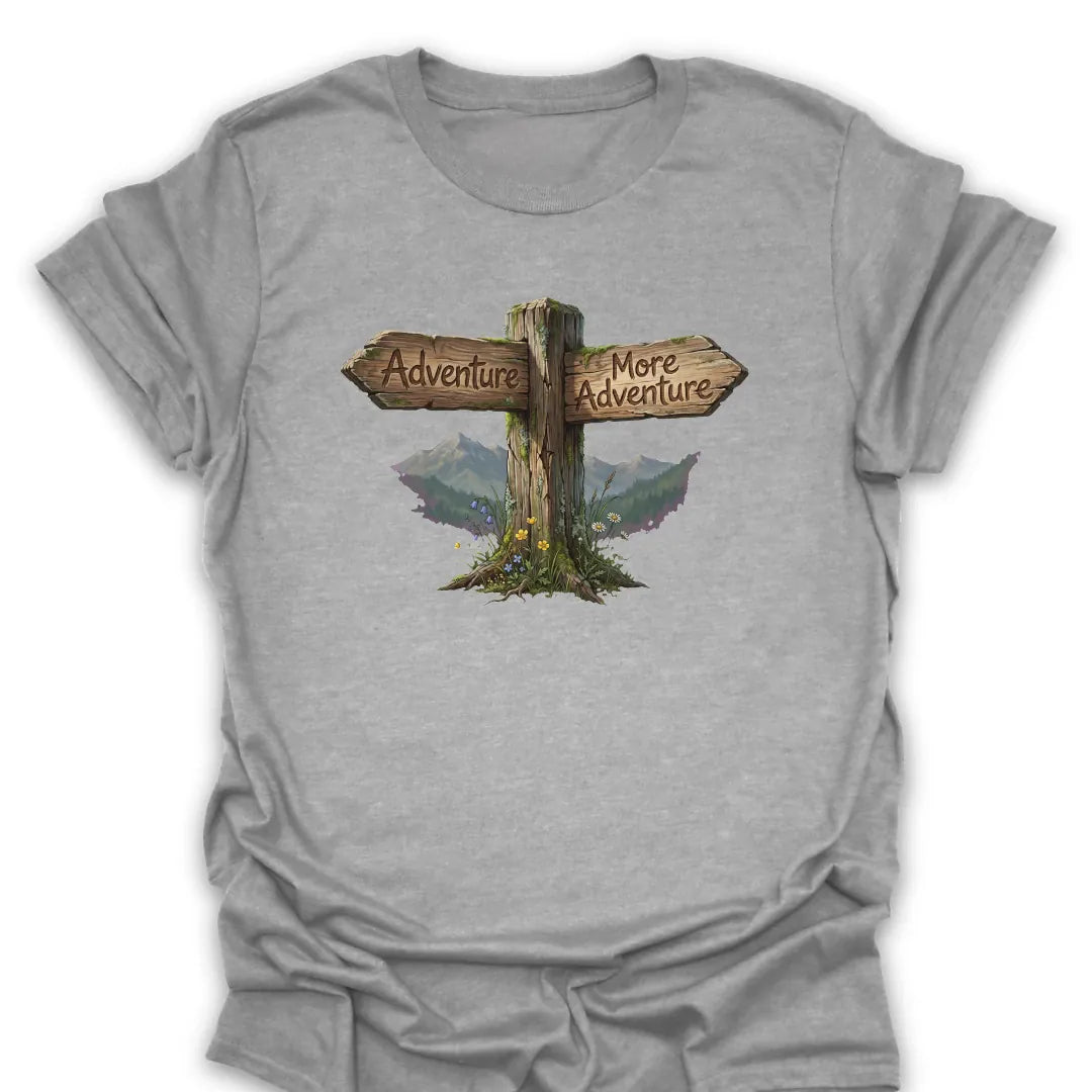 T-Shirt Sport Grey / S Adventure Trail Sign T-Shirt