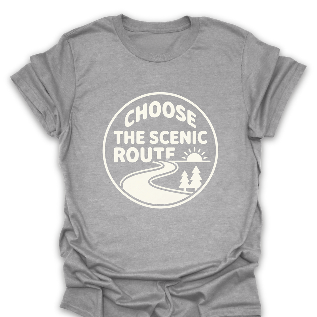 T-Shirt Sport Grey / S Choose the Scenic Route T-Shirt