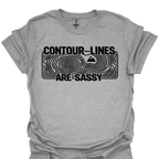 T-Shirt Sport Grey / S Contour Lines Are Sassy T-Shirt
