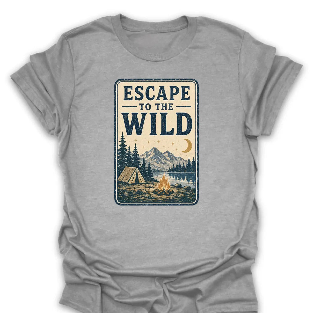 T-Shirt Sport Grey / S Escape To The Wild Camp T-Shirt