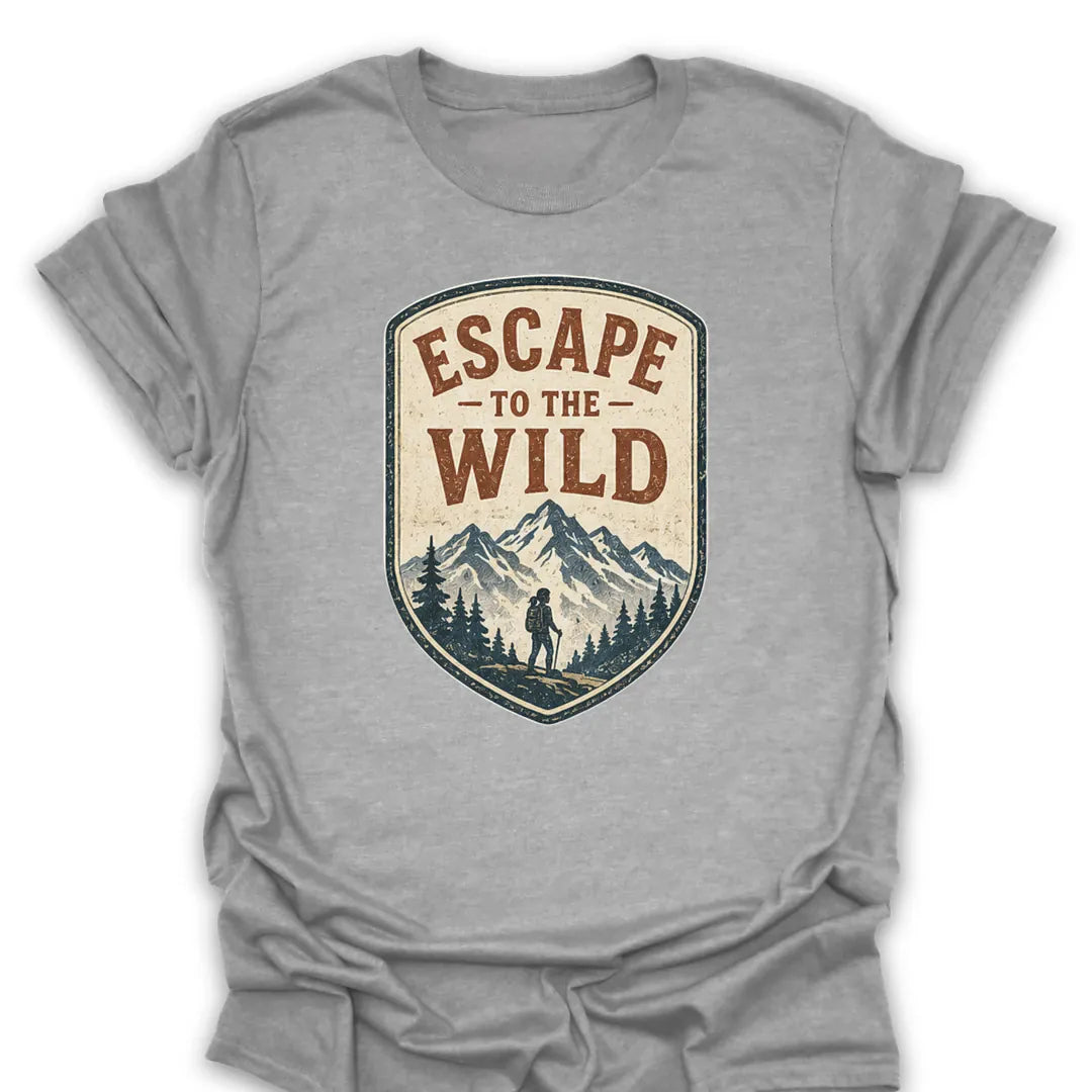 T-Shirt Sport Grey / S Escape To The Wild Hike T-Shirt