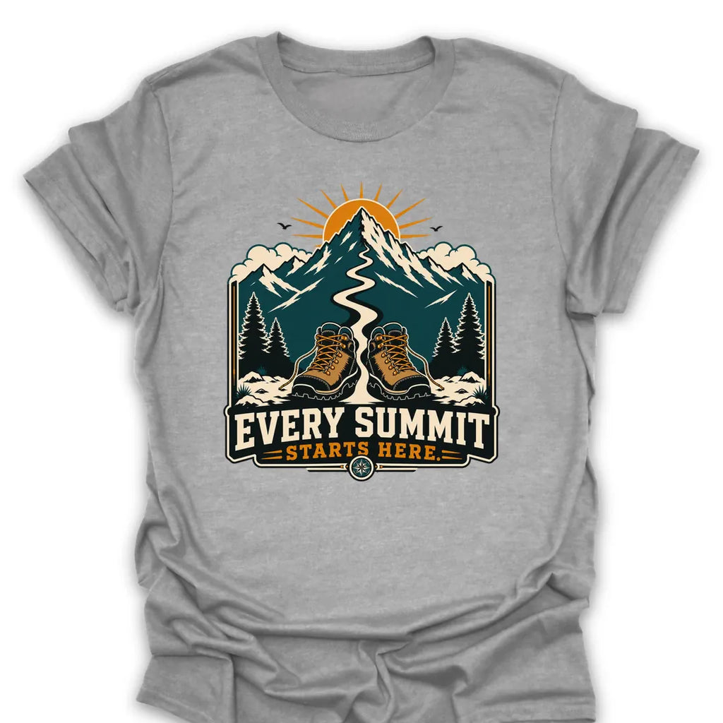 T-Shirt Sport Grey / S Every Summit Starts Here T-Shirt